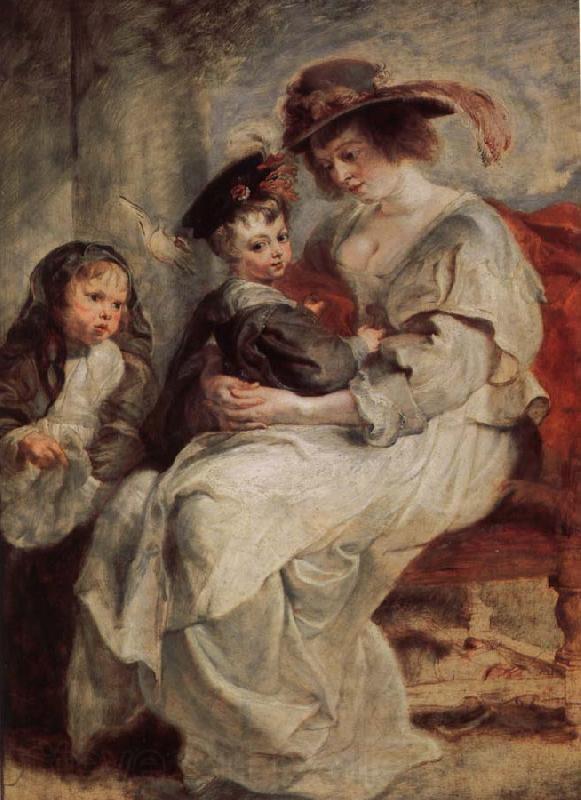 Peter Paul Rubens Helena Darfur Mans and her children s portraits Spain oil painting art